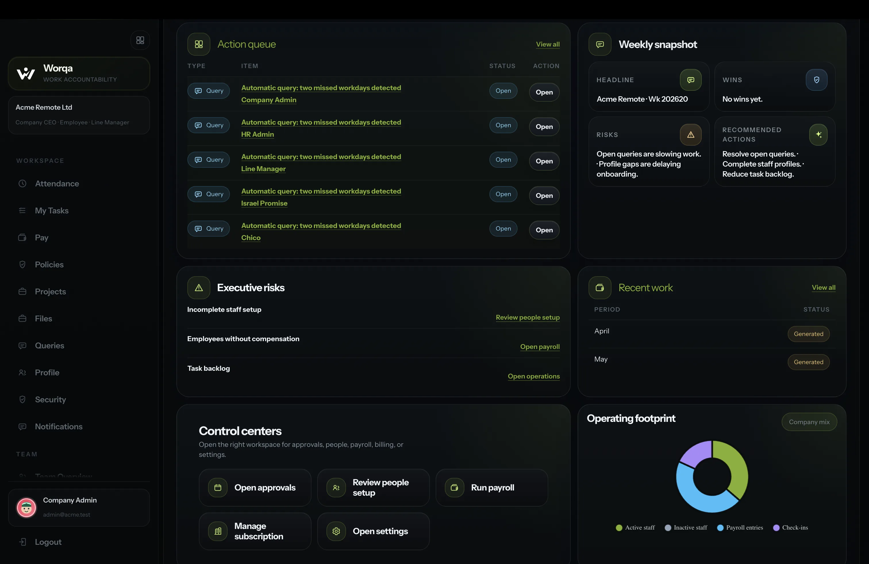 Worqa product demo